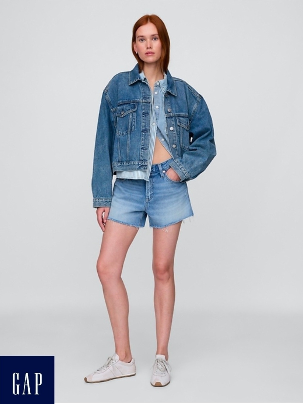Gap High Rise Distressed Denim Shorts – Size 28/6 – Like New